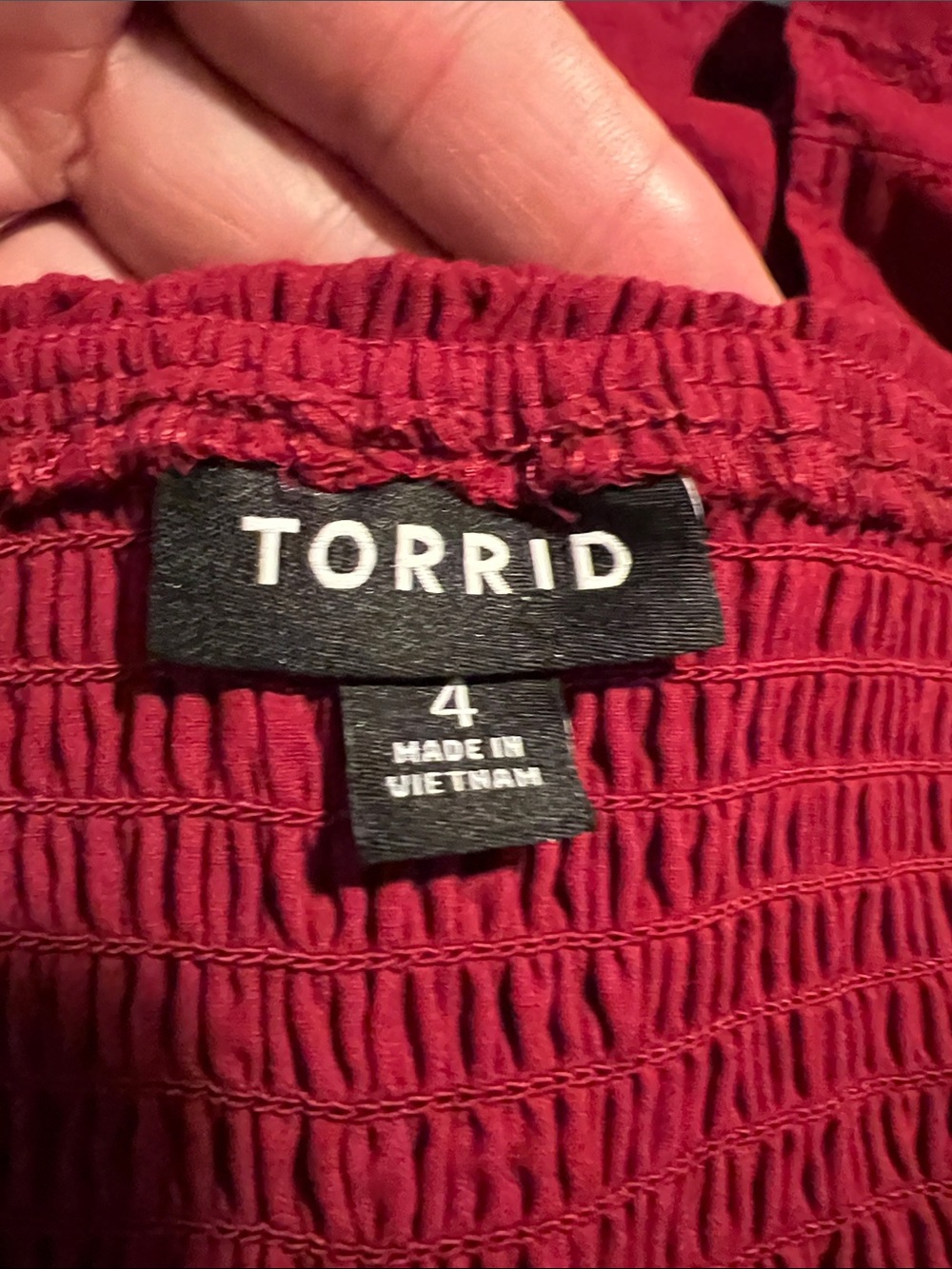 Torrid Burgundy Eyelet Button-Front Cami - Picture 3 of 4